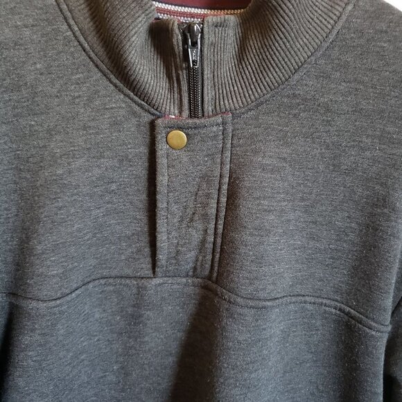 Orvis Signature Quarter-Zip Sweatshirt Pullover Rib Knit Grey Size Men's XL - Picture 7 of 11